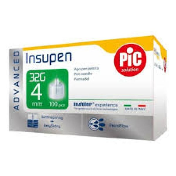 Aiguilles Insupen Advanced 32g 4mm 100pcs
