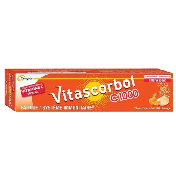 Vitascorbol C 1000 20 Comprimés Effervent