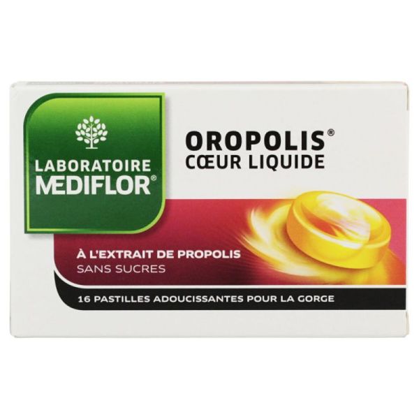 Oropolis Coeur Liquide Sans sucre 16 pastilles
