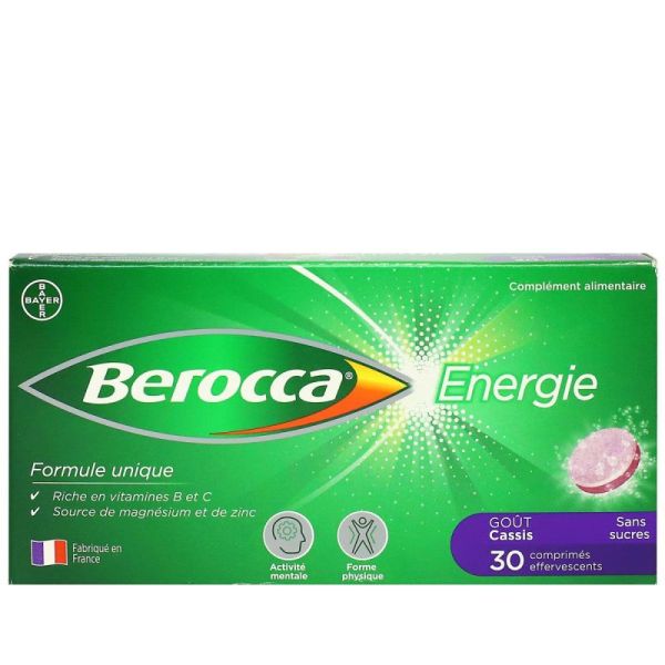 Berocca Energie Cassis 30 Cpr Effervescents