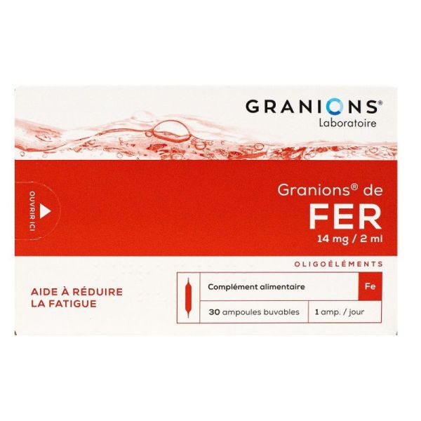 Granions De Fer Solution Buvable 30 ampoule/2ml