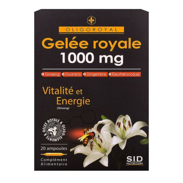 Gelée Royale Ginseng Guarana Gingembre 20 ampoules