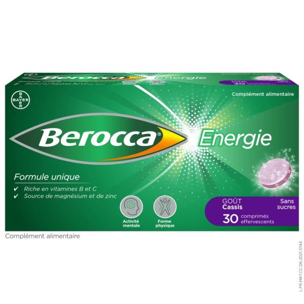 Berocca Energie Cassis 30 Cpr Effervescents