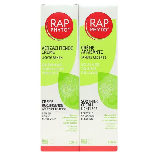 Rap Phyto Crème Apaisante Jambes Légères 2x100ml
