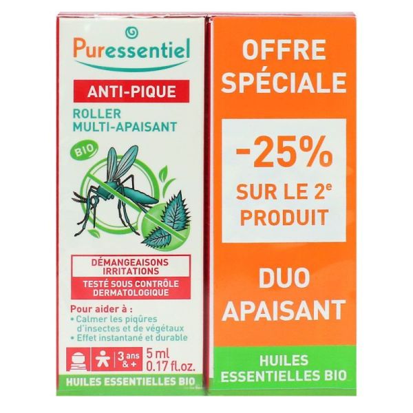 Puressentiel Anti-pique Roller multi-apaisant lot de 2 de 5mL