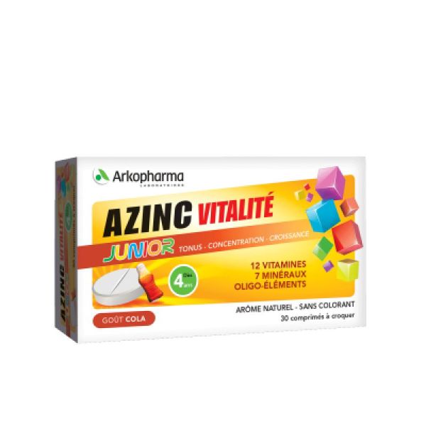 Azinc Vitalité Junior Cola 30cpr