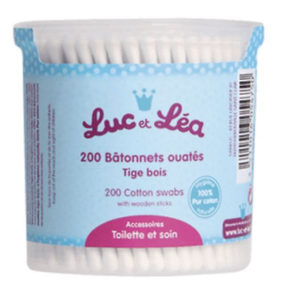 Batonnet Luc Ouate Tige Bois 200 bâtonnets