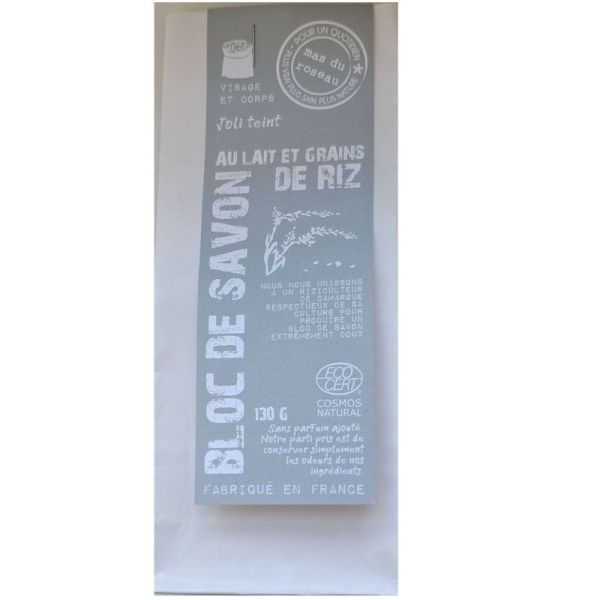 Bloc Savon Lait Grains De Riz Mas du Roseau 130gr