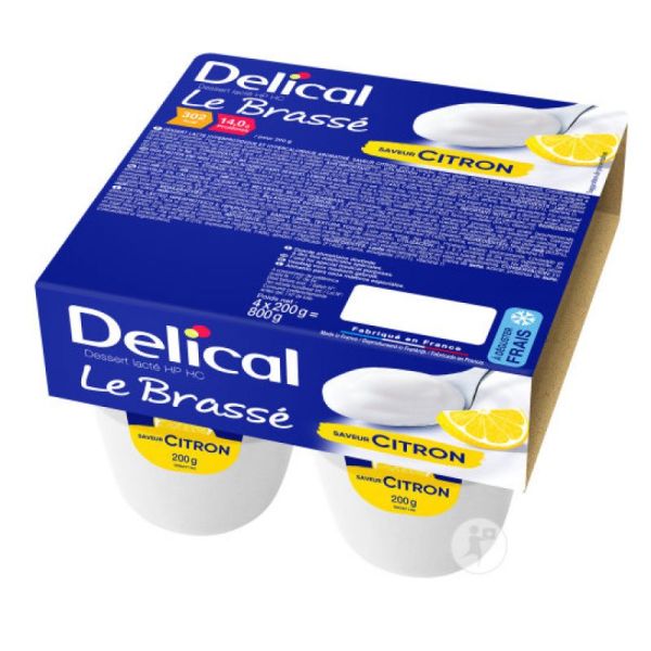 Delical Le Brassé Dessert Lacté HP HC Citron 4x200g