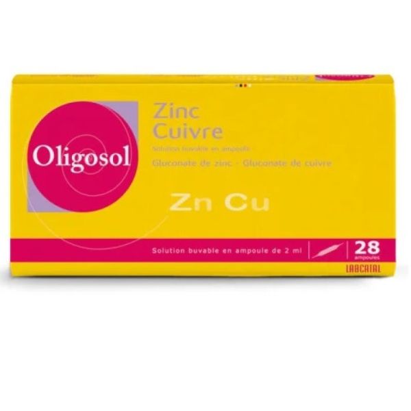 Oligosol Zinc-cuivre 28 Ampoules 2ml
