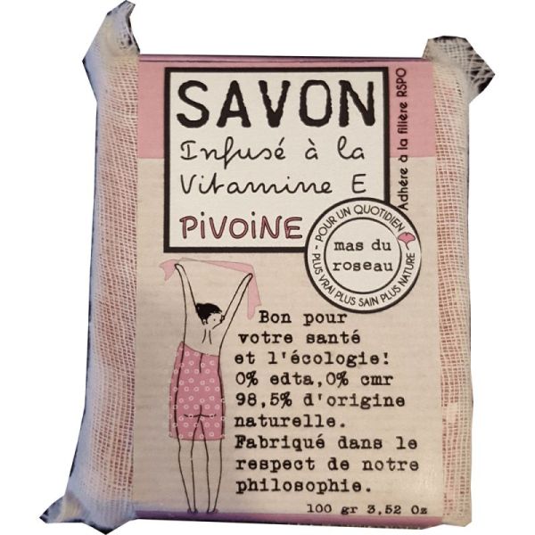 Savon végétal à la vit.E - Pivoine - 100gr