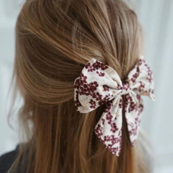 Barrette Noeud Fleurs Rouge Konges Slojd