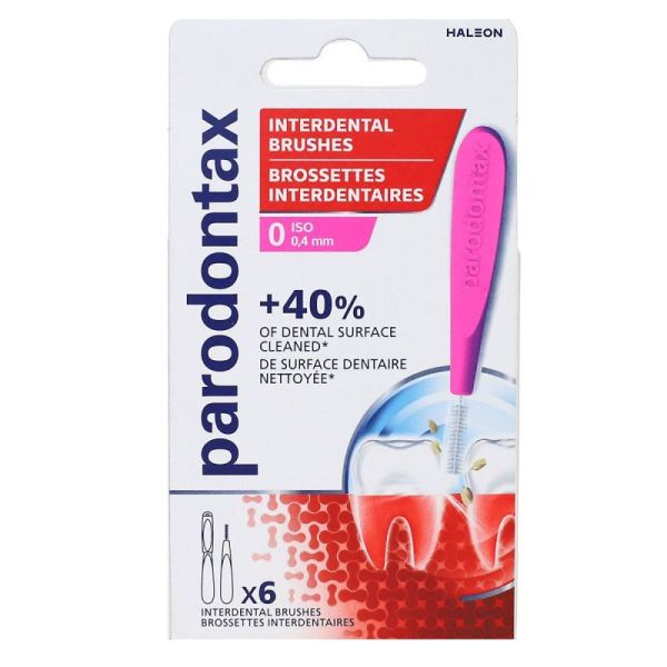 Parodontax 6 Brossettes Interdentaires 0,4m