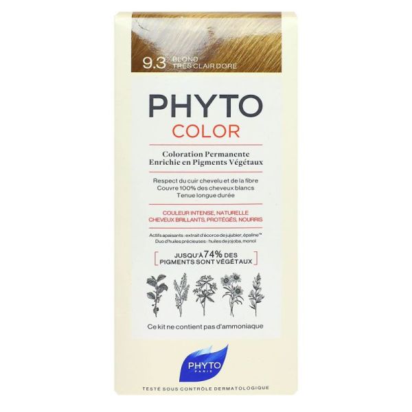 Phyto Coloration 9,3 Blond Très Clair Doré