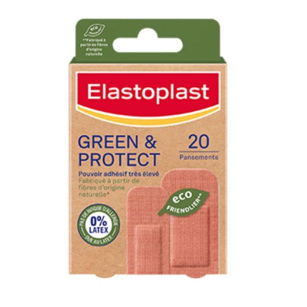 Elastoplast Green & protect 20 pansements 2 formats