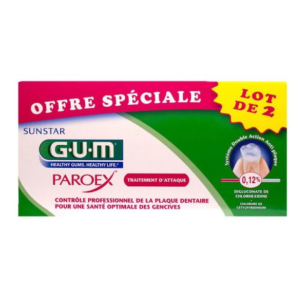 Dentifrice Paroex Gel Duo 2x76