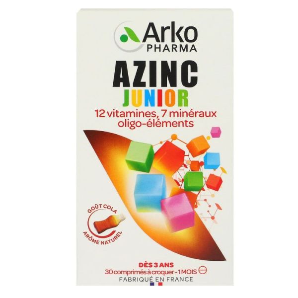 Azinc Vitalité Junior Cola 30cpr