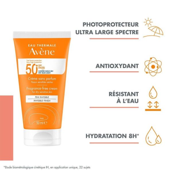 Avène Sol Spf50+ Crème Sans parfum 50ml