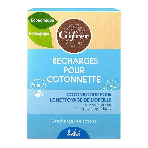 COTONNETTE OREILLE - BOITE DE 5 RECHARGES