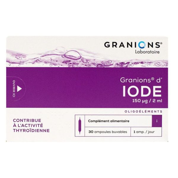 Granions Iode 30 Ampoules Buvables 2ml