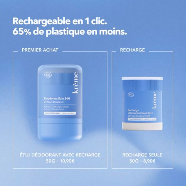 Krème Déodorant Soin 24h 50g