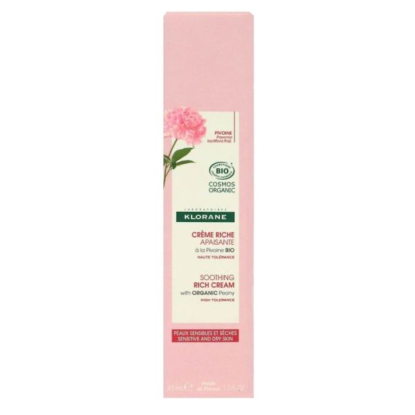 Klorane Crème Riche Pivoine 40ml
