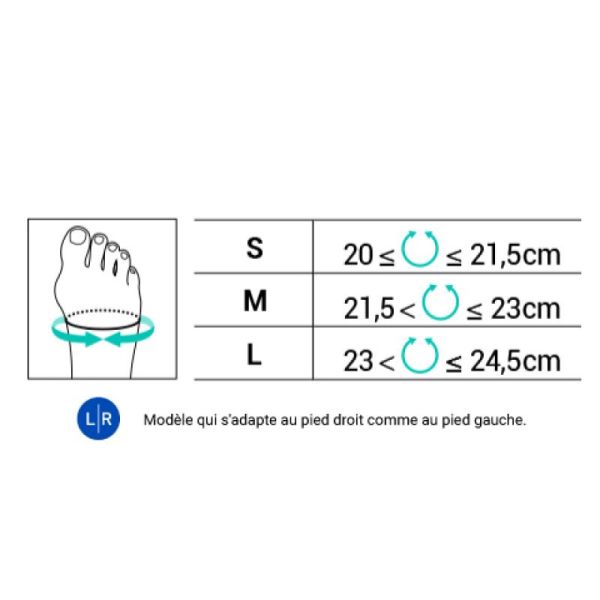 ORTHÈSE CORRECTIVE HALLUX VALGUS « OIGNON » JOUR M