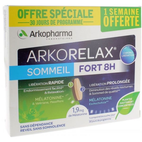 Arkorelax Sommeil Fort 8h cpr 30