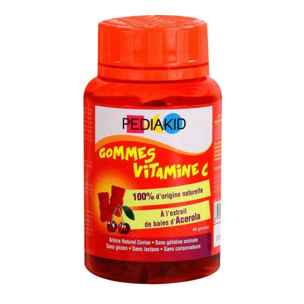 Pediakid Gomme Vit C 60 Ours Cerise Enfant