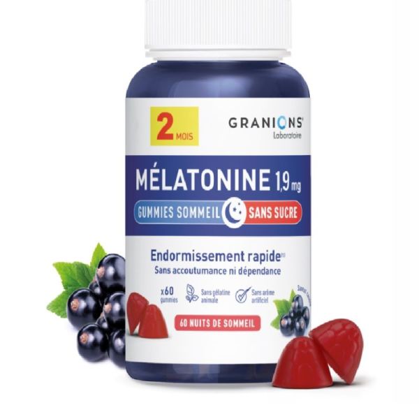 Granions Mélatonine 1,9mg 60 Gummies