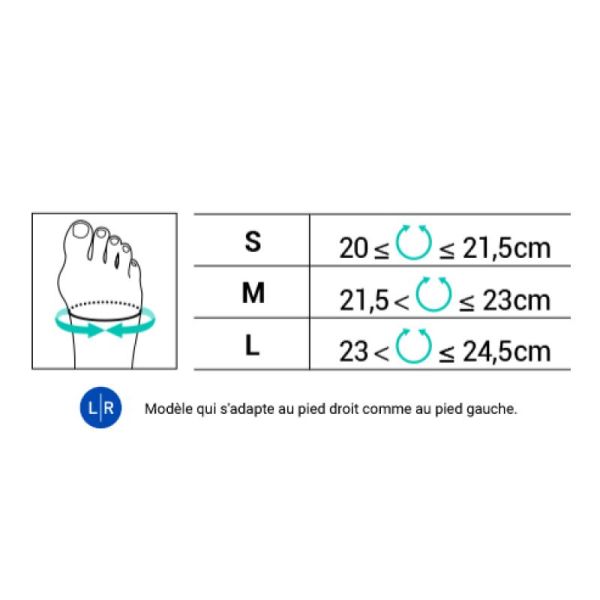 ORTHÈSE CORRECTIVE NUIT HALLUX VALGUS « OIGNON » L